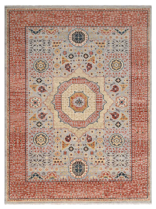 Artisan Felicity Silver Rust Transitional Knotted Rug - Rugs - Artisan - Atlanta Designer Rugs