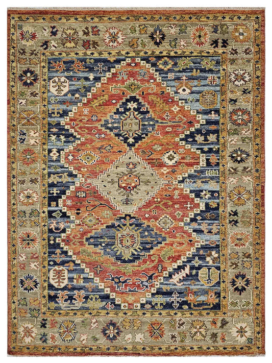 Artisan Felicity Rust Multi Transitional Knotted Rug - Rugs - Artisan - Atlanta Designer Rugs