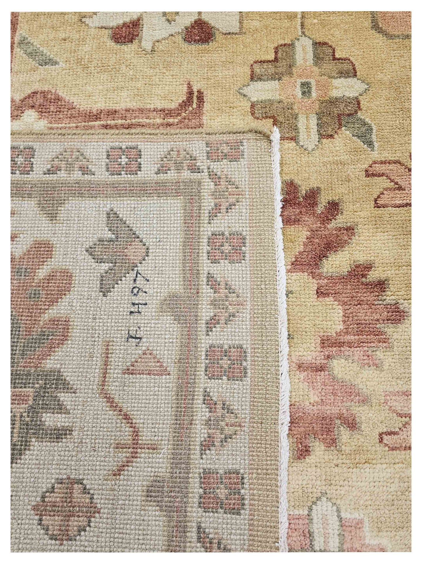 Artisan Freida  Gold Ivory Traditional Knotted Rug