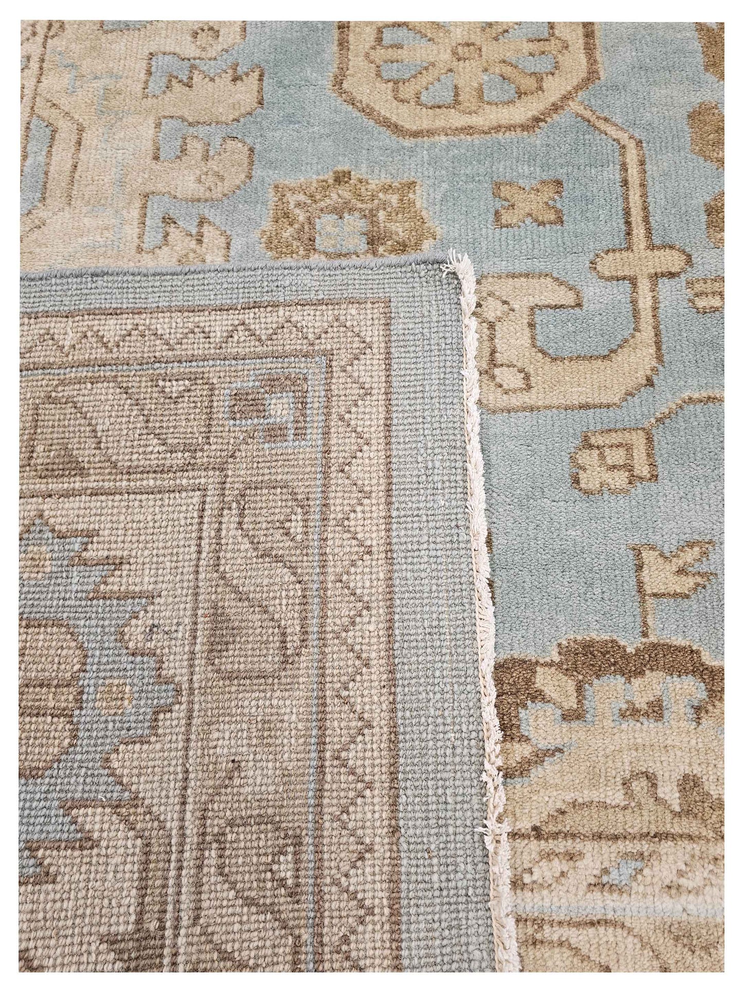 Artisan Freida  Lt.Blue Ivory Traditional Knotted Rug