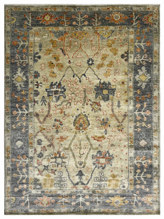 Artisan Freida Lt.Green Silver Traditional Knotted Rug - Rugs - Artisan - Atlanta Designer Rugs