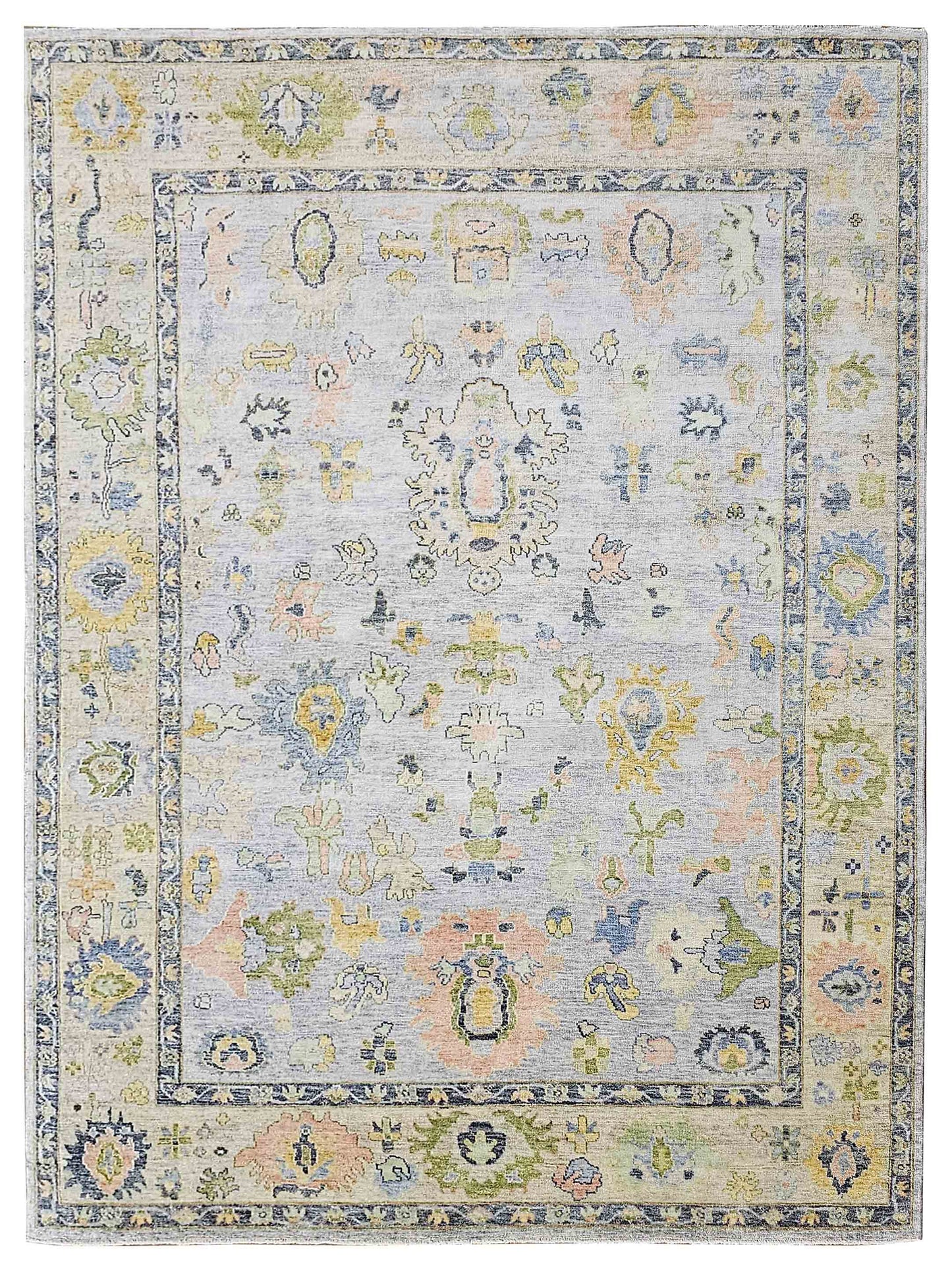 Super Freida FO-424 Grey Traditional Knotted Rug