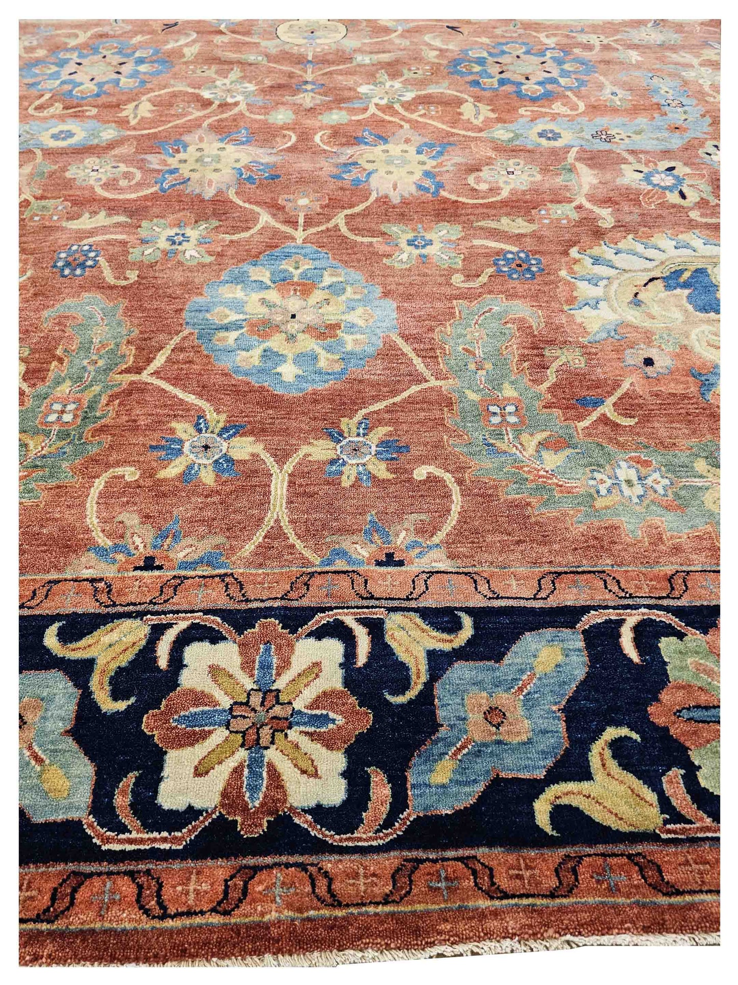 Artisan Gwyneth  Red Black Traditional Knotted Rug