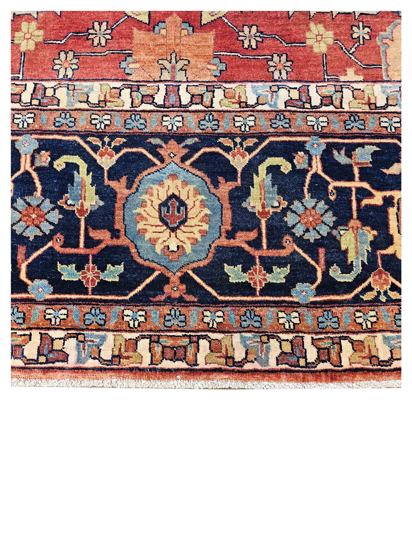 Artisan Gwyneth  Red Black Traditional Knotted Rug