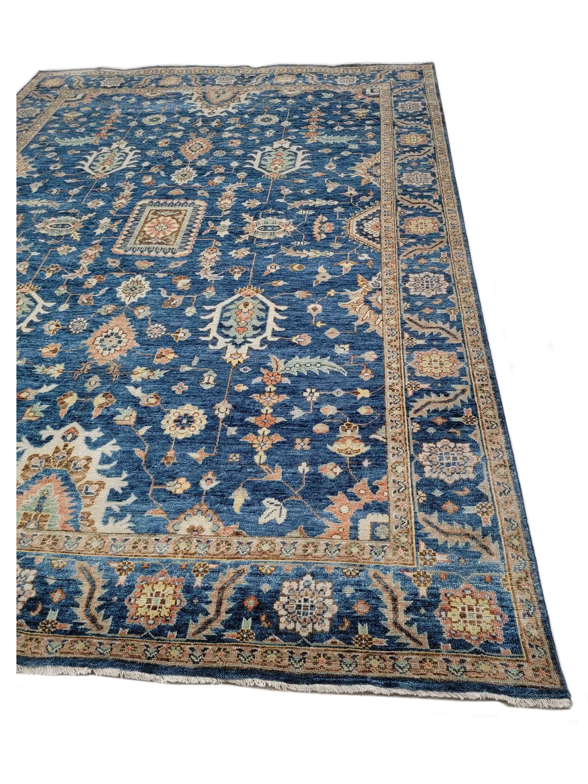 Artisan Florence Teal Blue Traditional Knotted Rug - Rugs - Artisan - Atlanta Designer Rugs