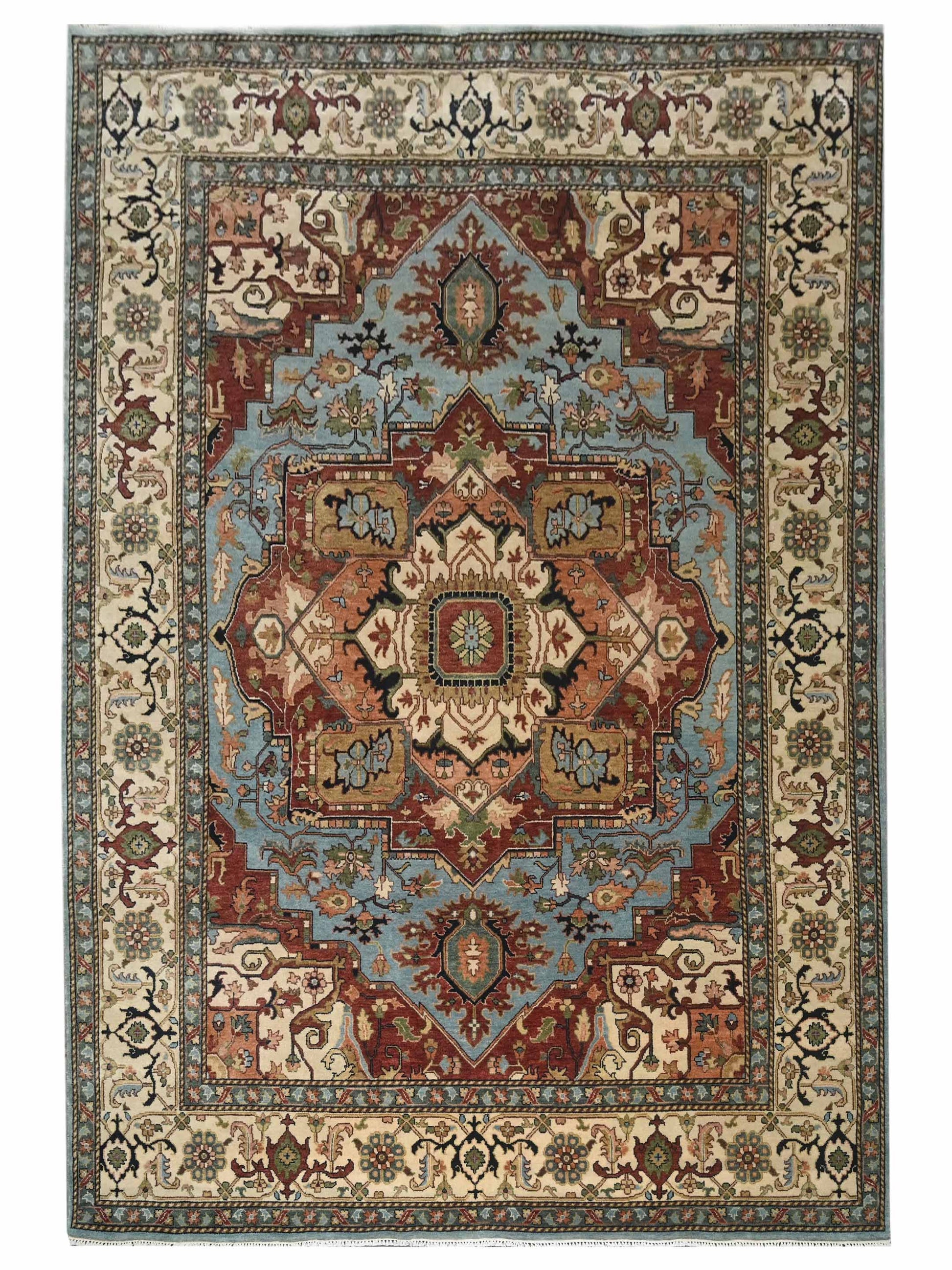 Artisan Helena Lt.Blue Beige Traditional Knotted Rug - Rugs - Artisan - Atlanta Designer Rugs