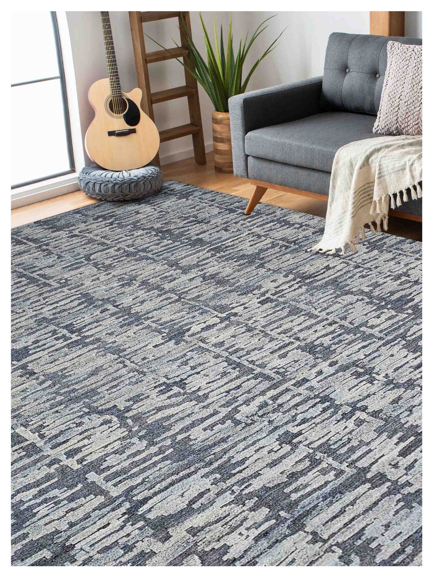 Artisan Harmony  Blue Lt.Blue Transitional Knotted Rug