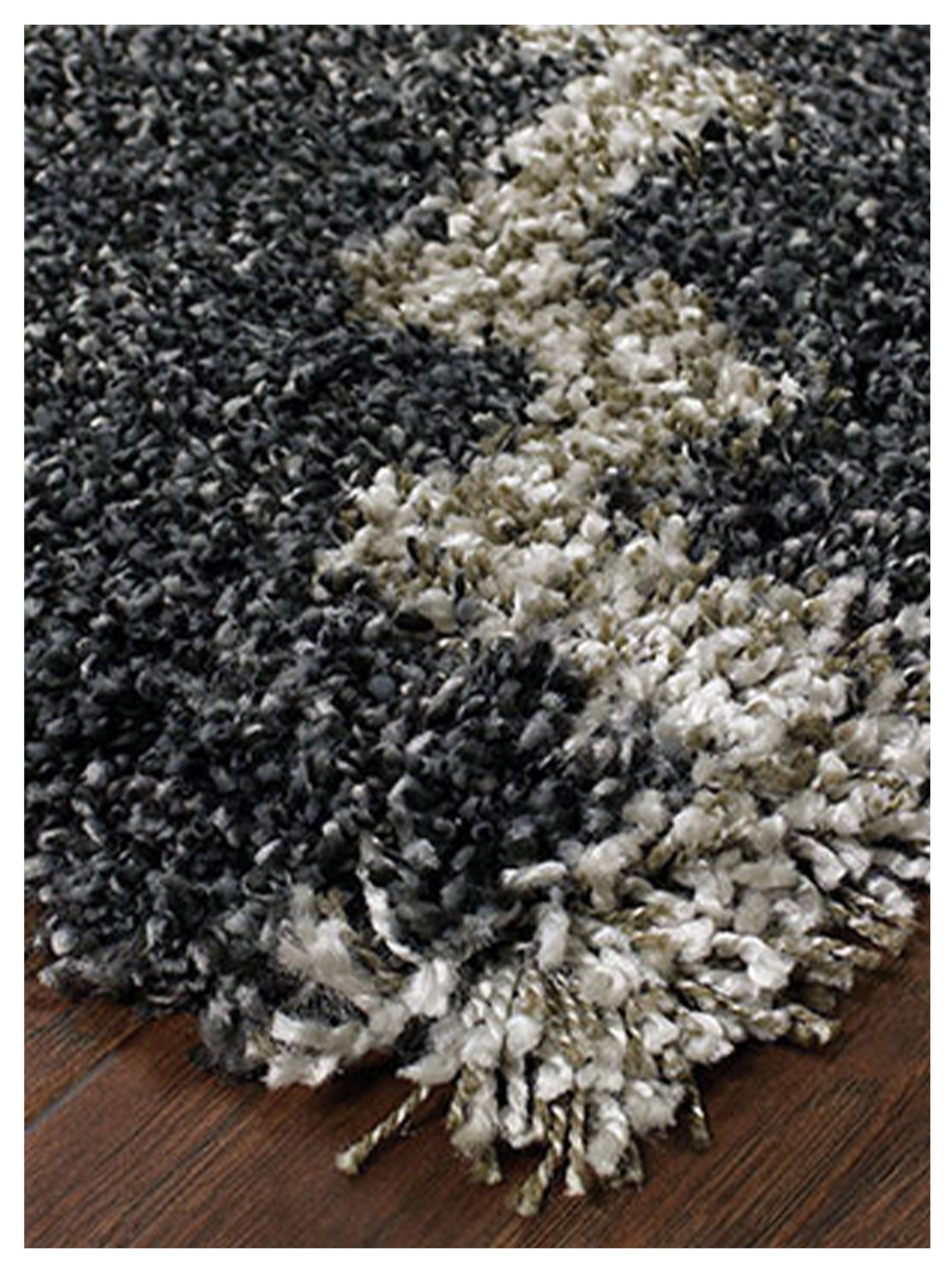 Oriental Weavers Henderson 092K1 Charcoal Grey Shag Machinemade Rug