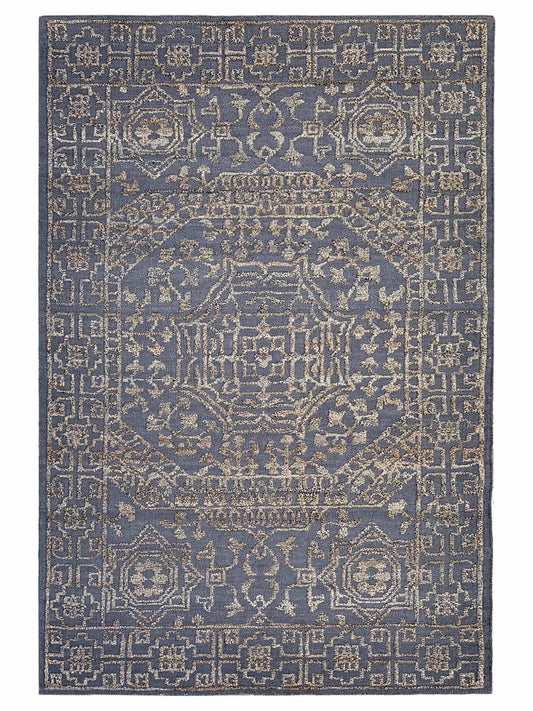 Artisan Odessa Grey Gold Transitional Knotted Rug - Rugs - Artisan - Atlanta Designer Rugs