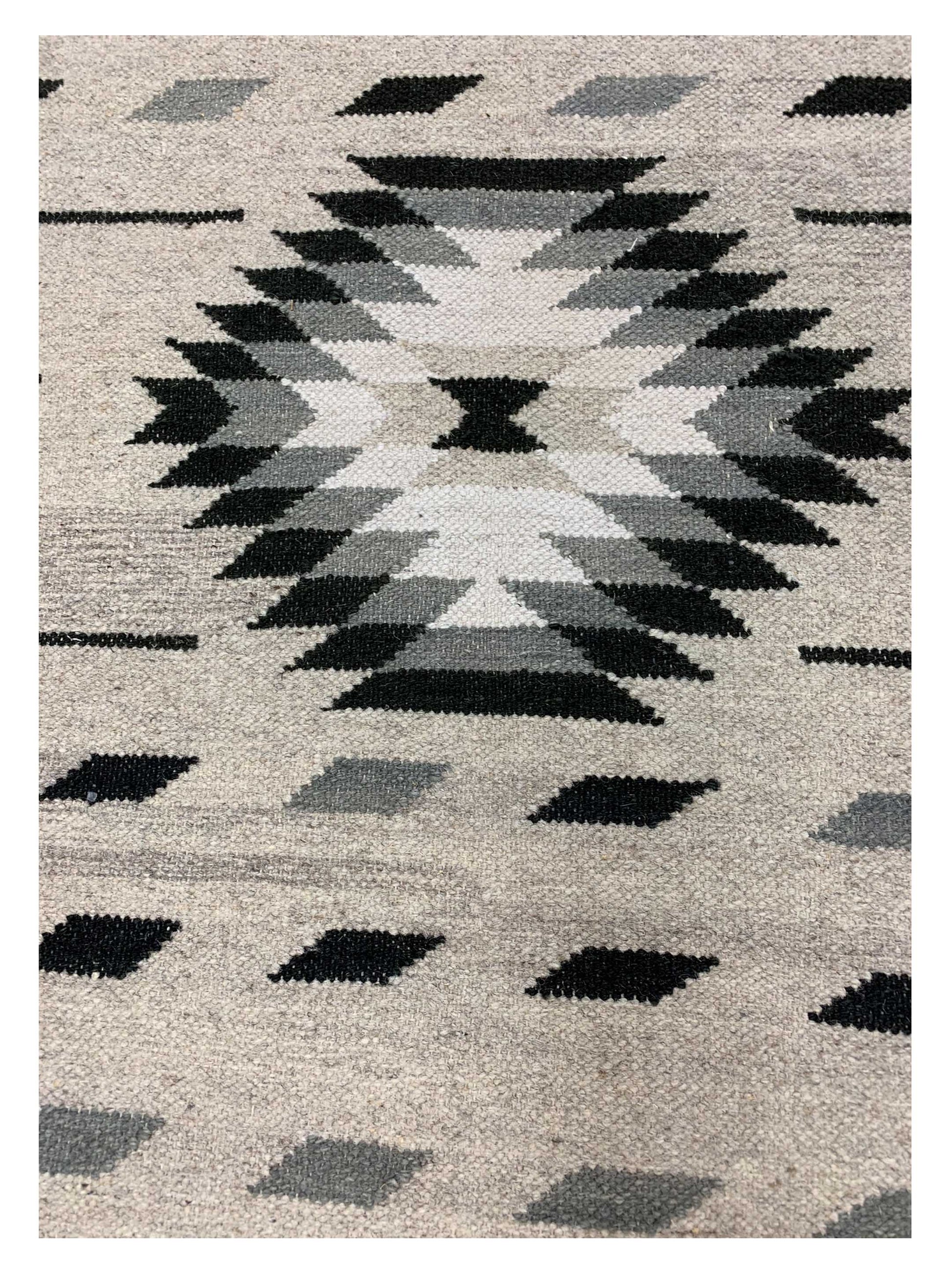 Artisan Kim Natural Grey Kilim Woven Rug - Rugs - Artisan - Atlanta Designer Rugs