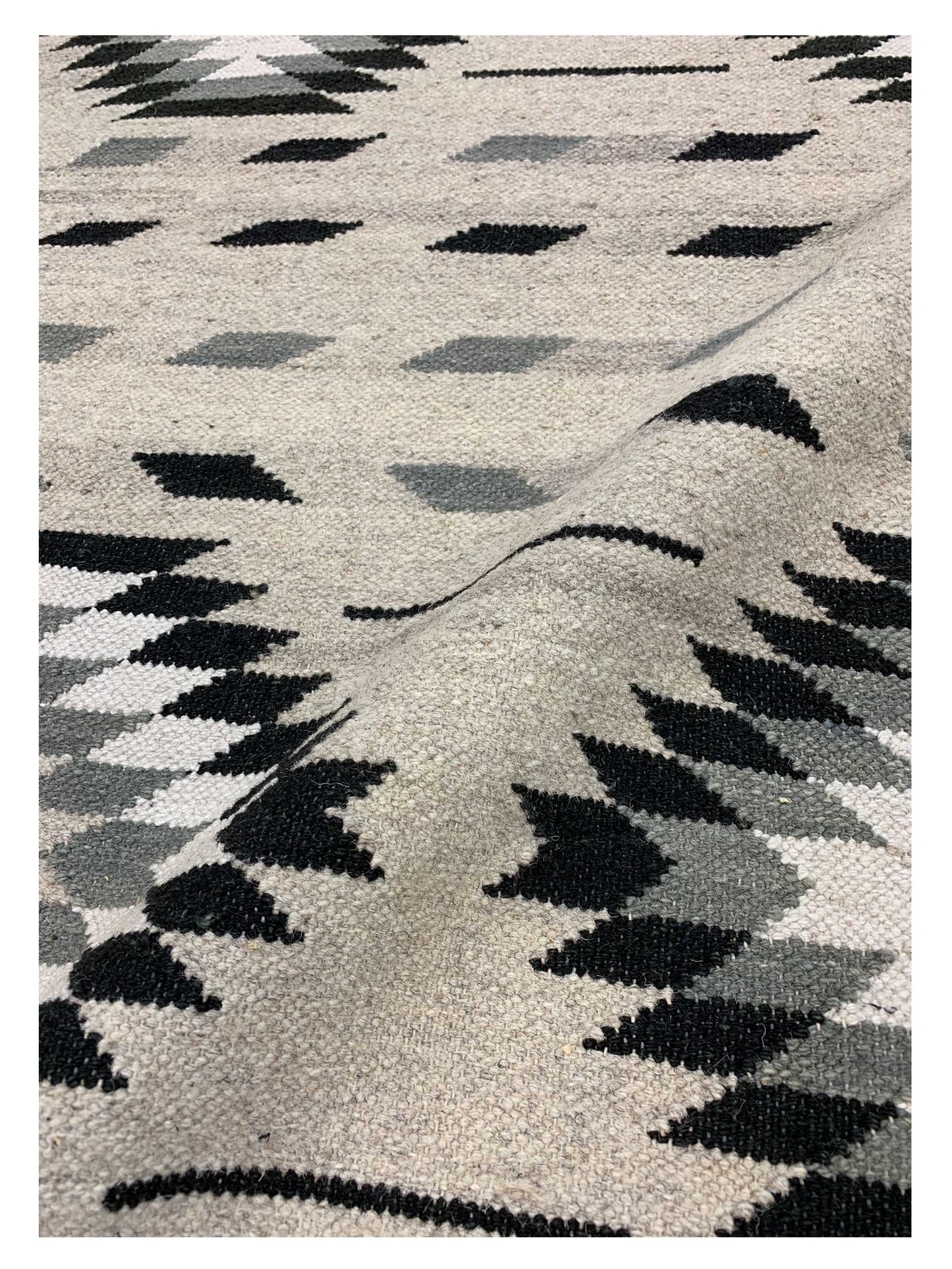 Artisan Kim Natural Grey Kilim Woven Rug - Rugs - Artisan - Atlanta Designer Rugs