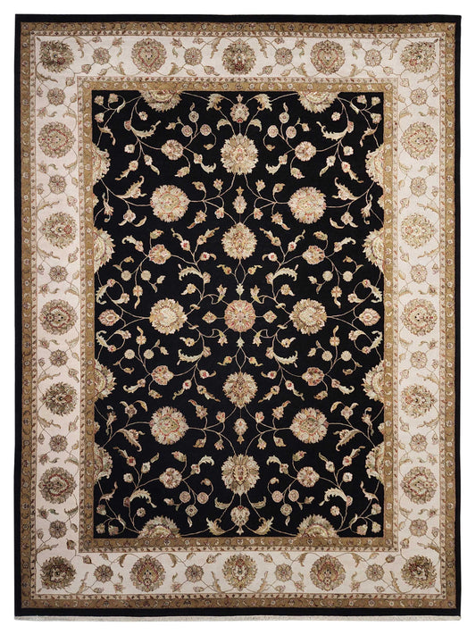 Artisan Winona Black Ivory Traditional Knotted Rug - Rugs - Artisan - Atlanta Designer Rugs