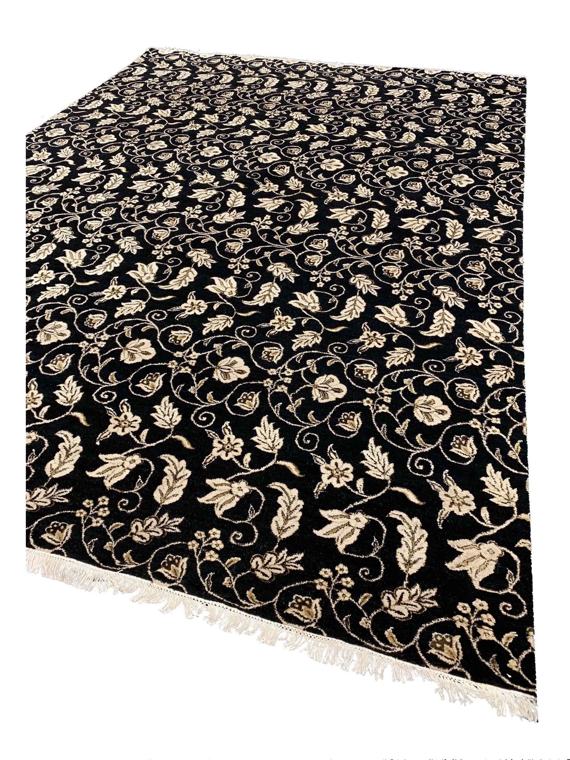 Artisan Winona Black Traditional Knotted Rug - Rugs - Artisan - Atlanta Designer Rugs