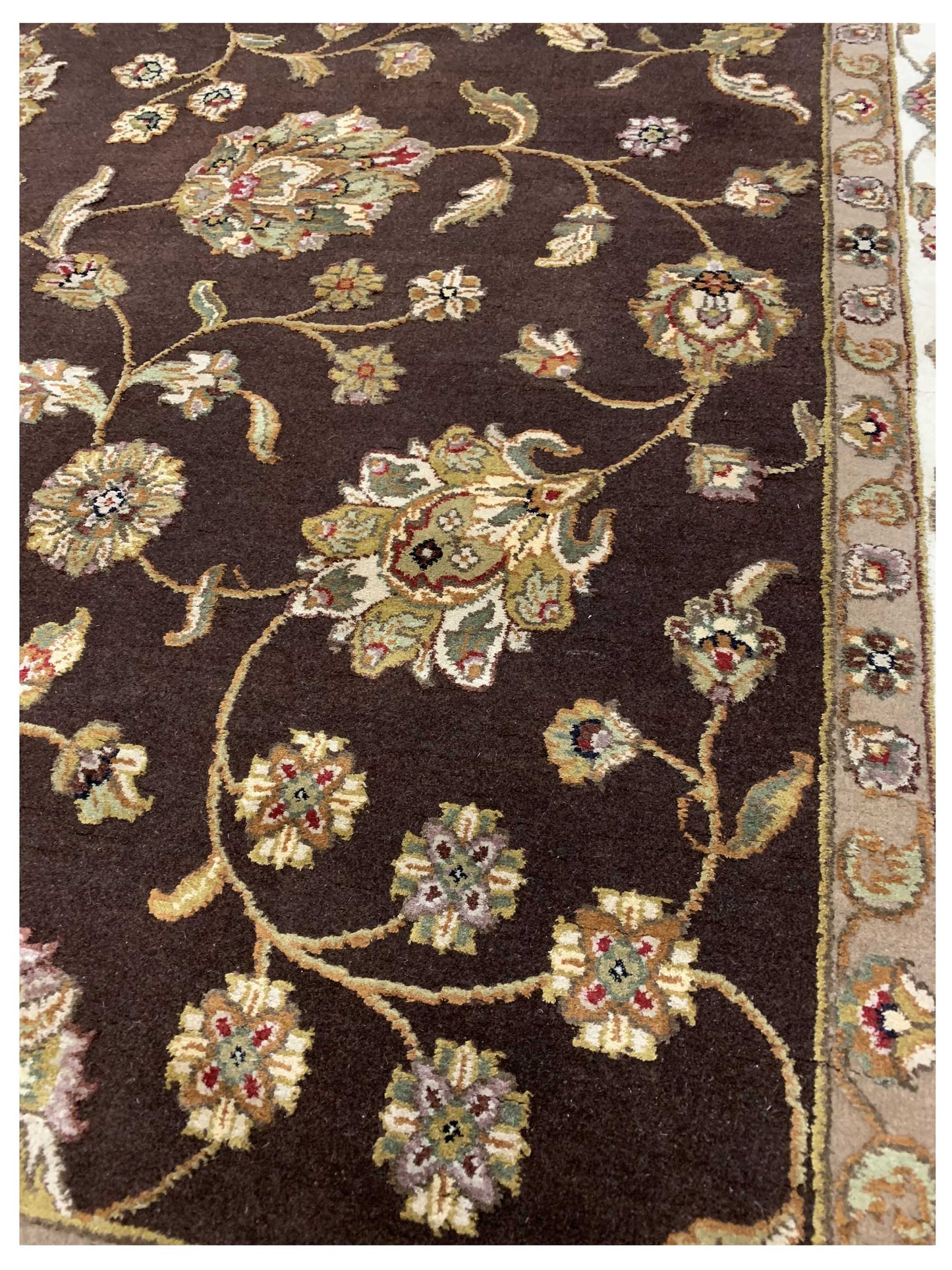 Artisan Winona Brown Ivory Traditional Knotted Rug - Rugs - Artisan - Atlanta Designer Rugs