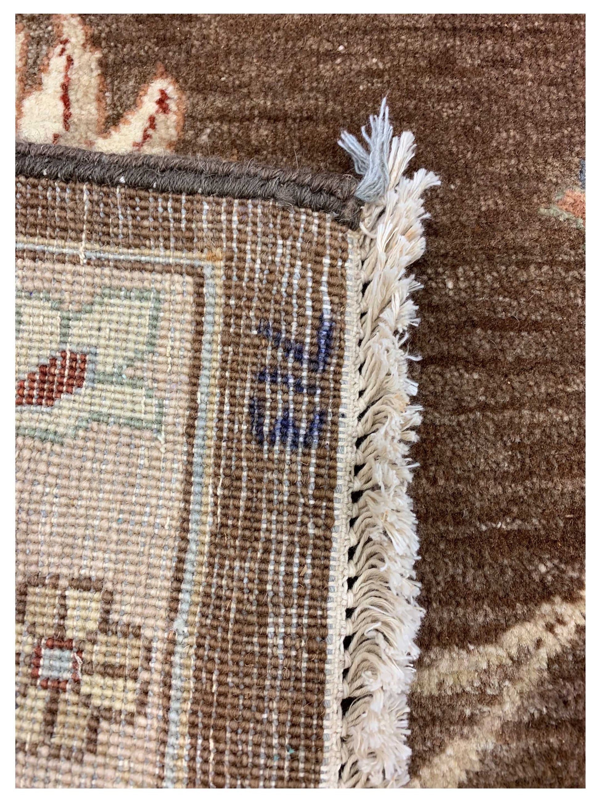 Artisan Zara Brown Ivory Traditional Knotted Rug - Rugs - Artisan - Atlanta Designer Rugs