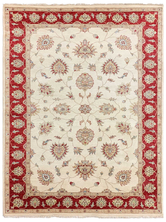 Artisan Zara Ivory Red Traditional Knotted Rug - Rugs - Artisan - Atlanta Designer Rugs