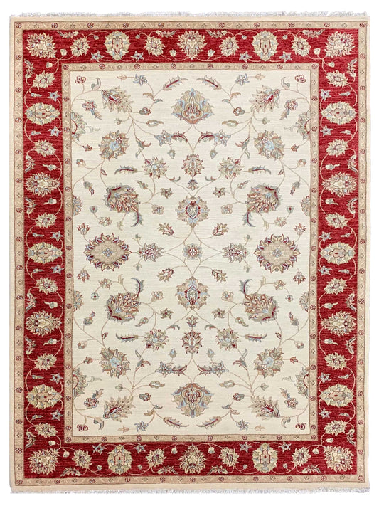 Artisan Zara Ivory Red Traditional Knotted Rug - Rugs - Artisan - Atlanta Designer Rugs