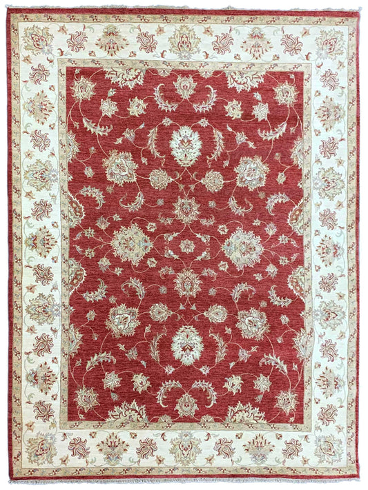 Artisan Zara Red Ivory Traditional Knotted Rug - Rugs - Artisan - Atlanta Designer Rugs