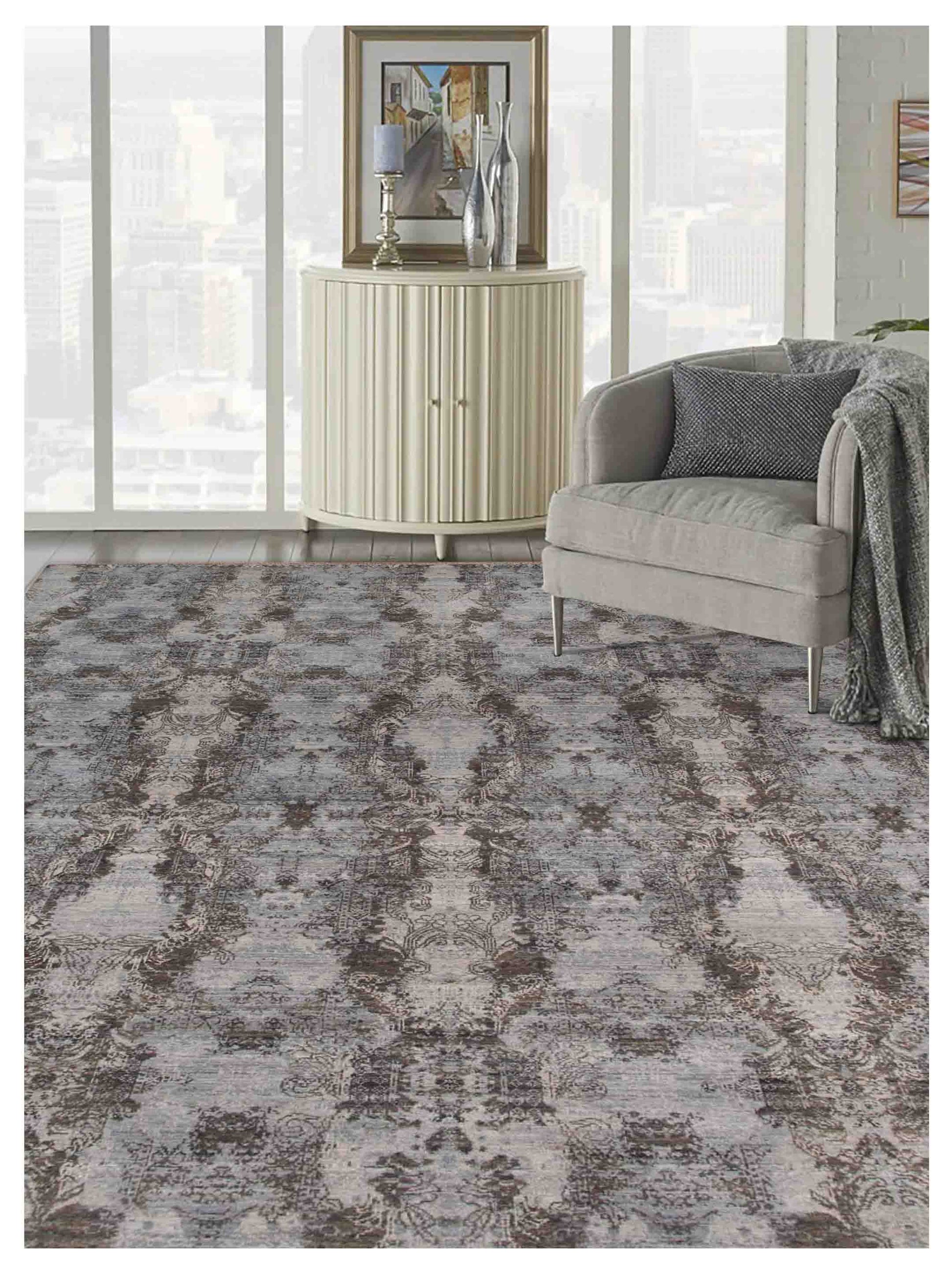 Limited KEMSEY KE - 658 PLATINUM Transitional Knotted Rug - Rugs - Limited - Atlanta Designer Rugs