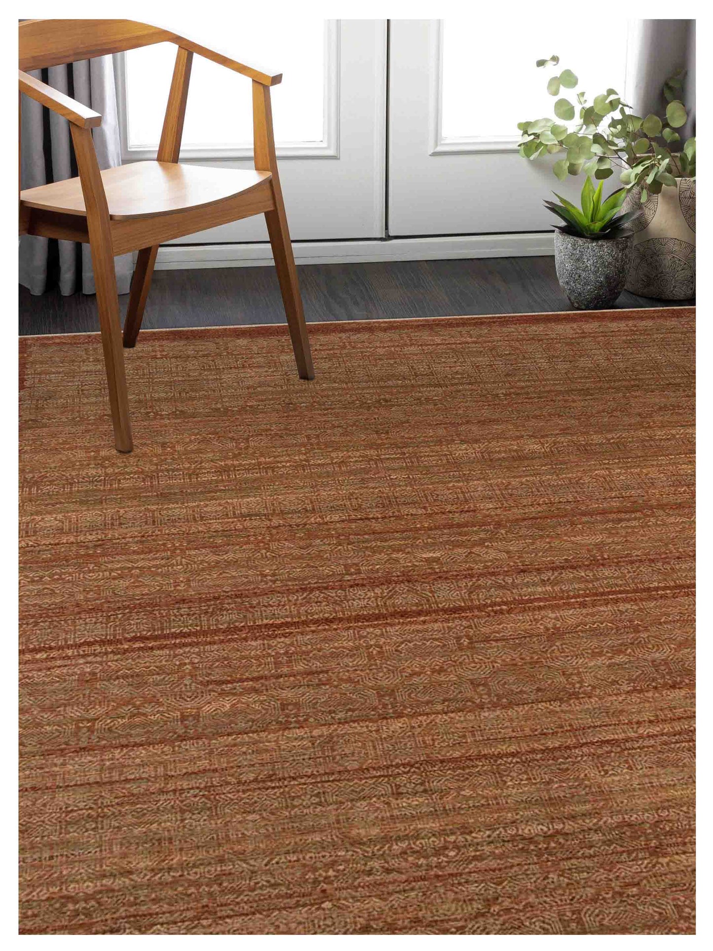 Limited KEMSEY KE - 670 Orange Rust Transitional Knotted Rug - Rugs - Limited - Atlanta Designer Rugs