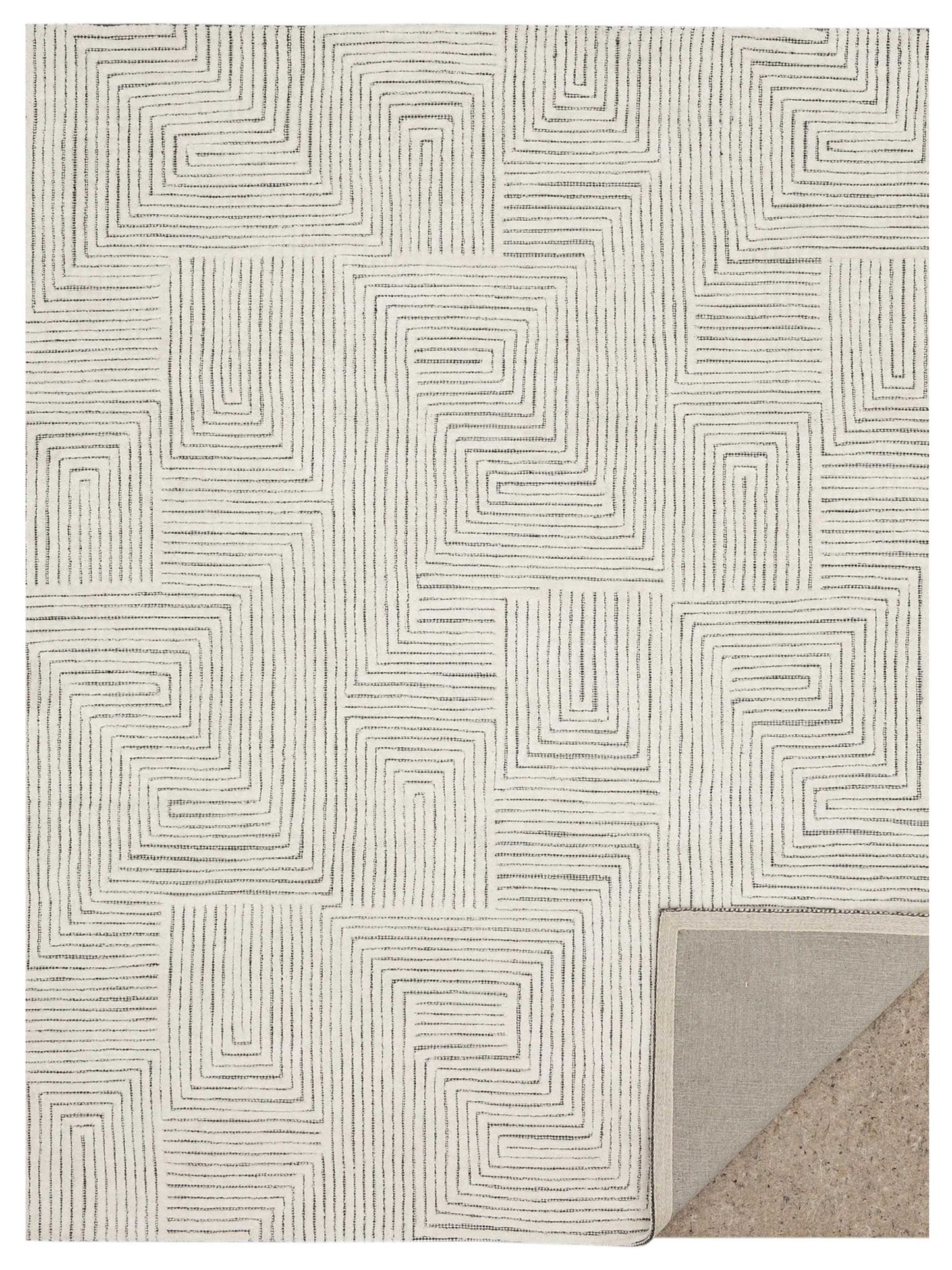 Drew & Jonathan Sirocco By Drew & Jonathan Home R1103 Black White  Transitional Woven Rug