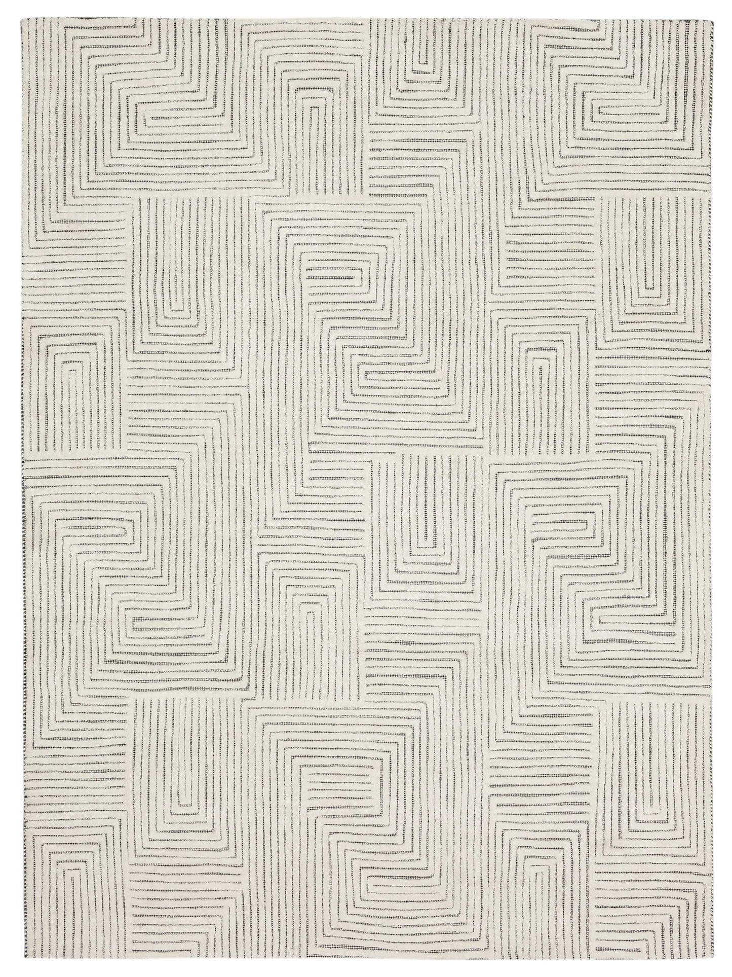 Drew & Jonathan Sirocco By Drew & Jonathan Home R1103 Black White Transitional Woven Rug