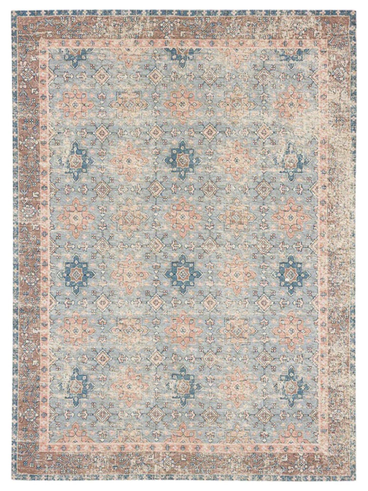 Karastan Zula R1177 Blue Rose Traditional Machinemade Rug