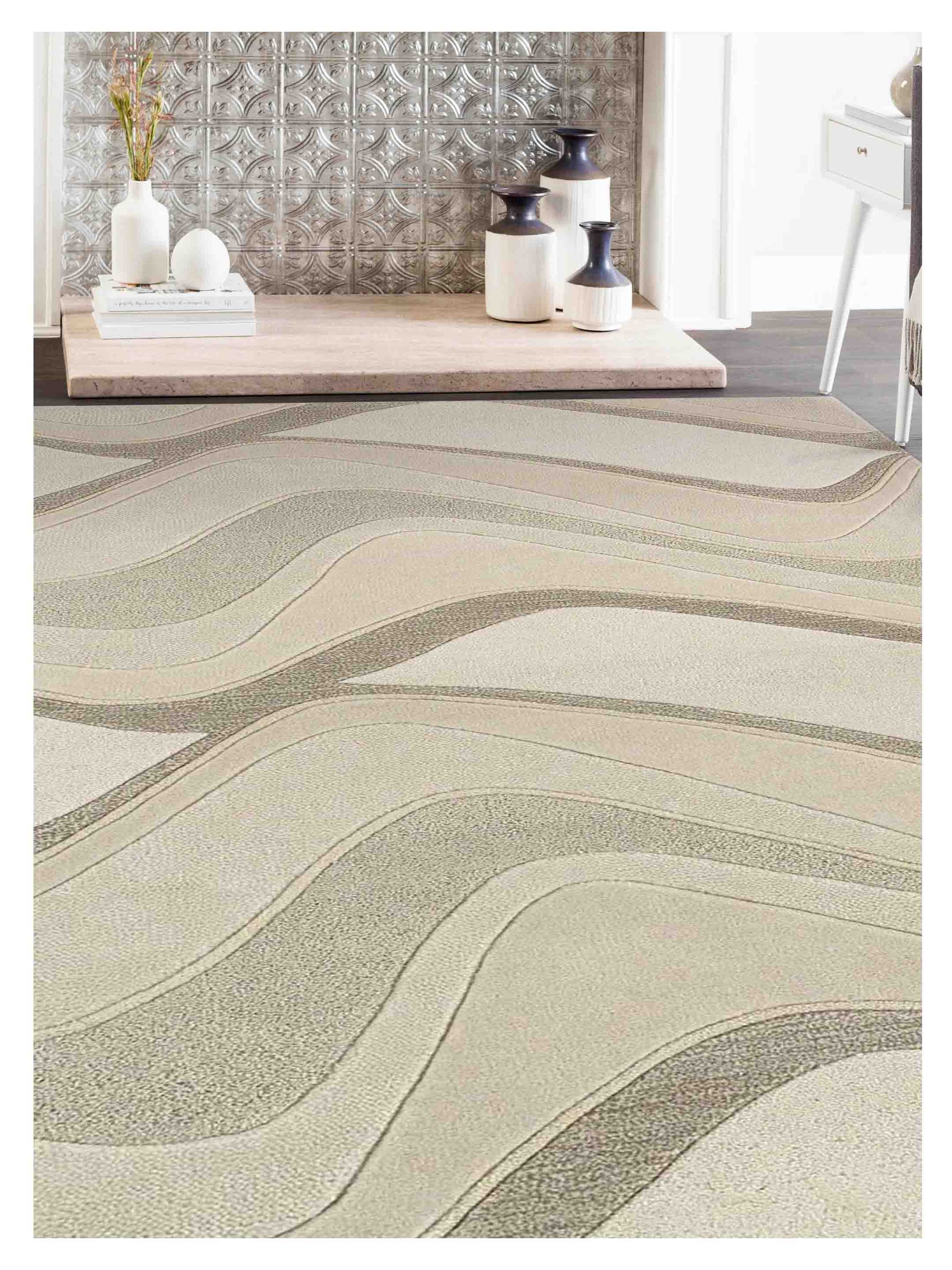 KAS Eternity 1085 Ivory Contemporary Tufted Rug - Rugs - KAS - Atlanta Designer Rugs