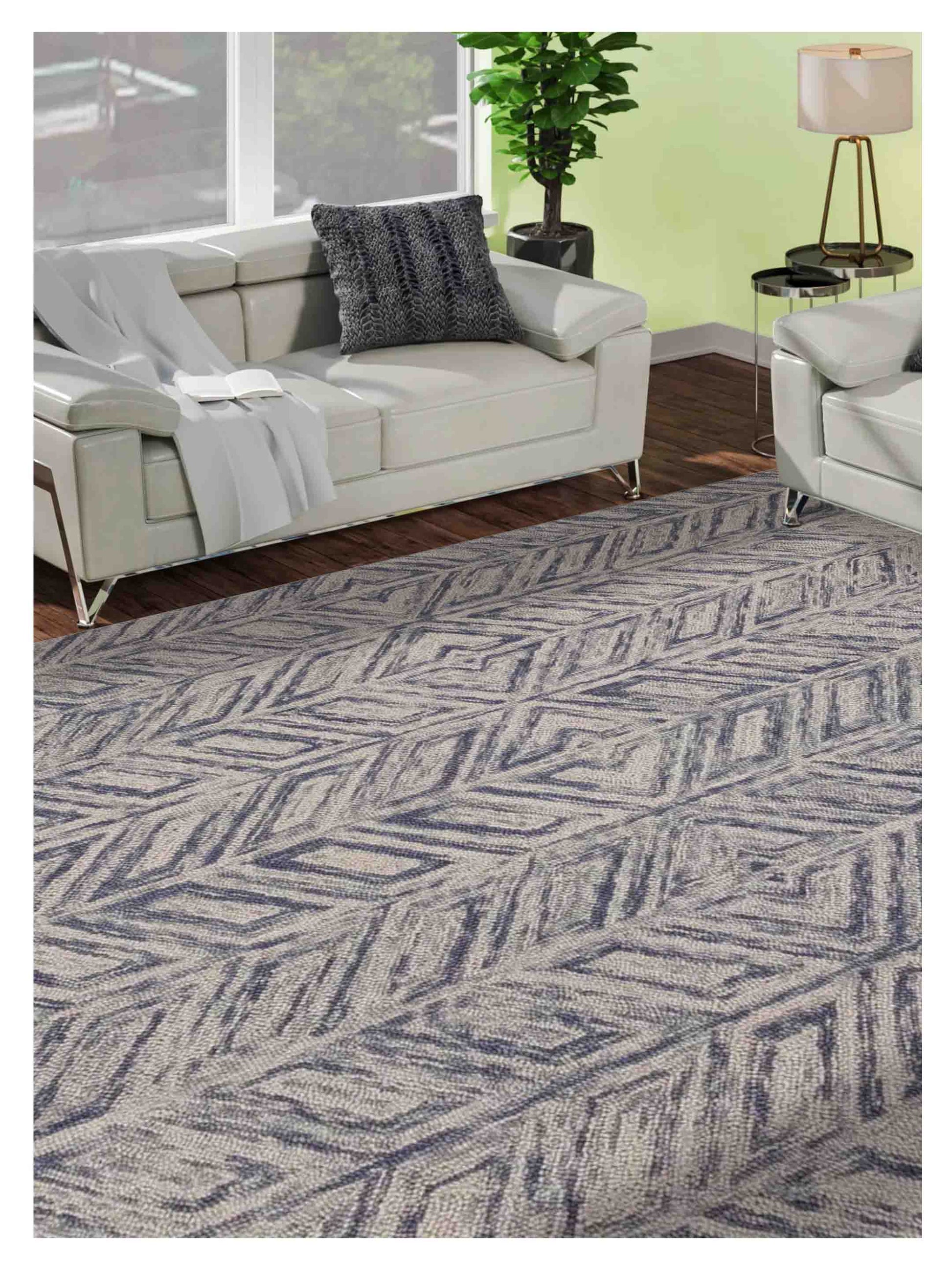 KAS Gramercy 1611 Blue Transitional Tufted Rug - Rugs - KAS - Atlanta Designer Rugs