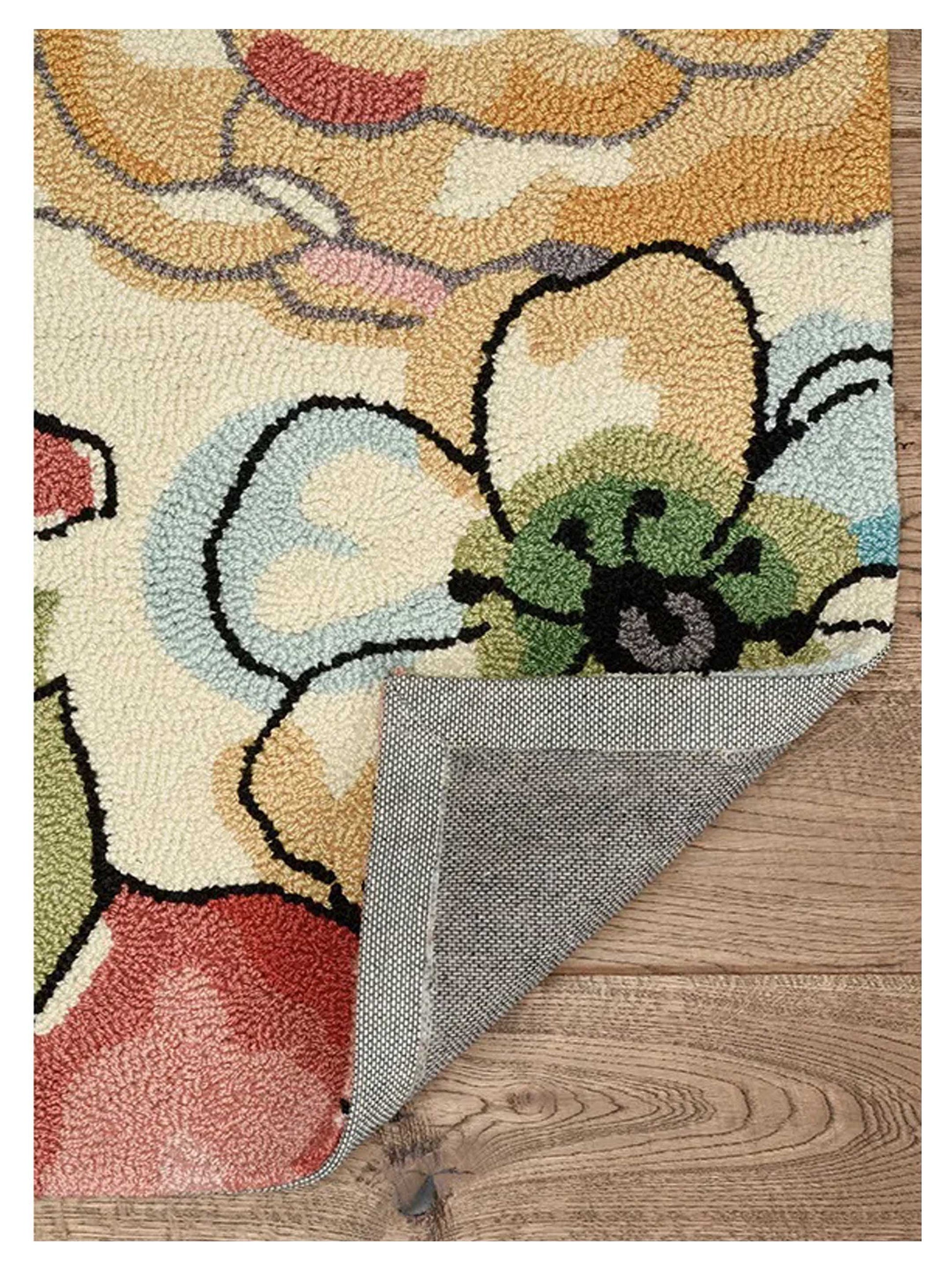 KAS Sonesta 2039 Sand Florals & Tropicals Tufted Rug - Rugs - KAS - Atlanta Designer Rugs