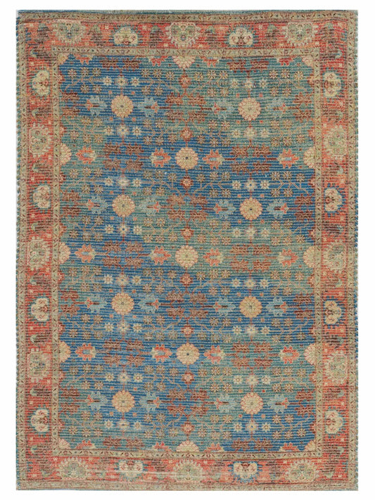 KAS MORRIS 2227 Blue Red Traditional Woven Rug - Rugs - KAS - Atlanta Designer Rugs