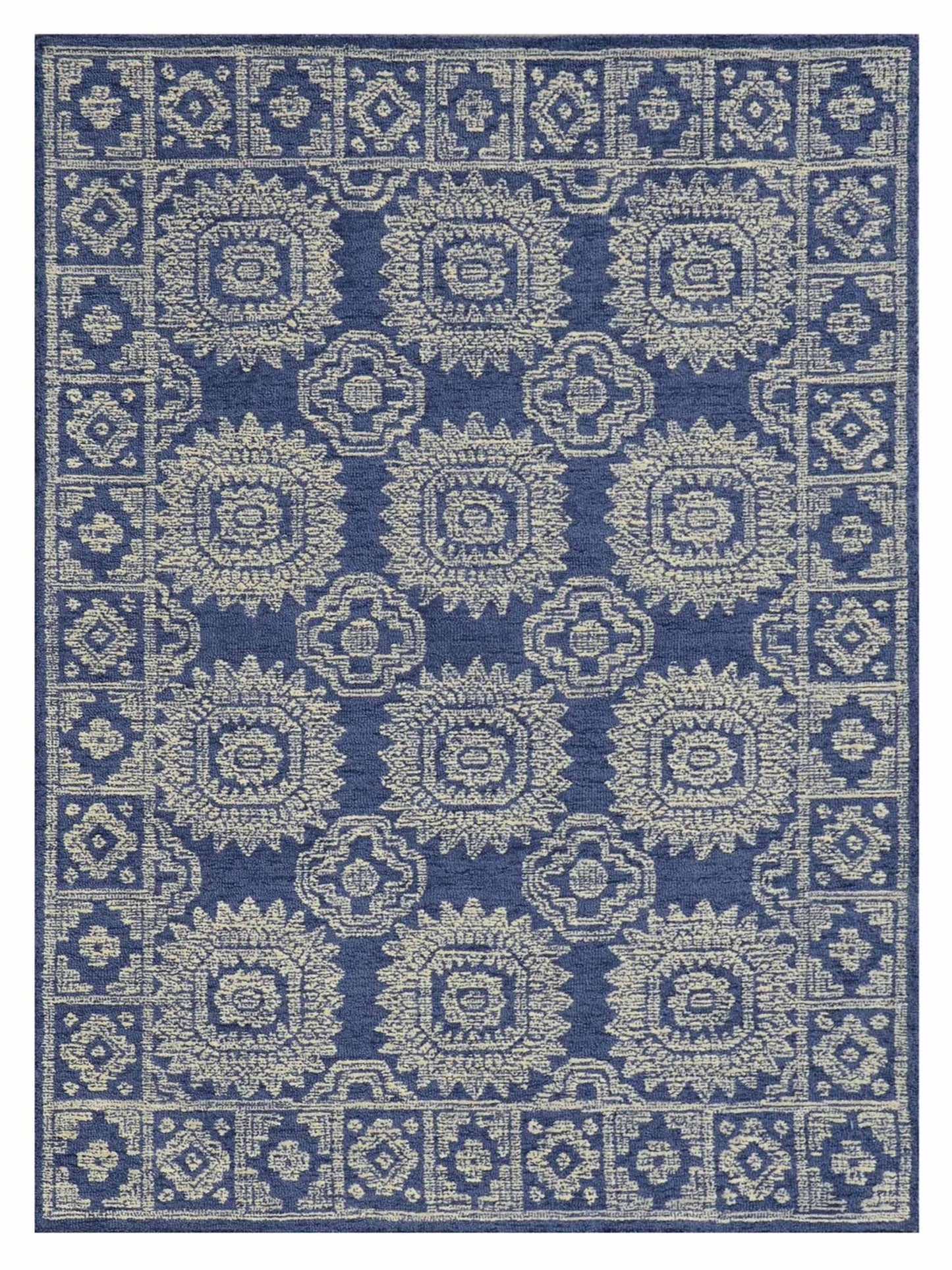 KAS Hudson 2469 Navy Transitional Tufted Rug - Rugs - KAS - Atlanta Designer Rugs