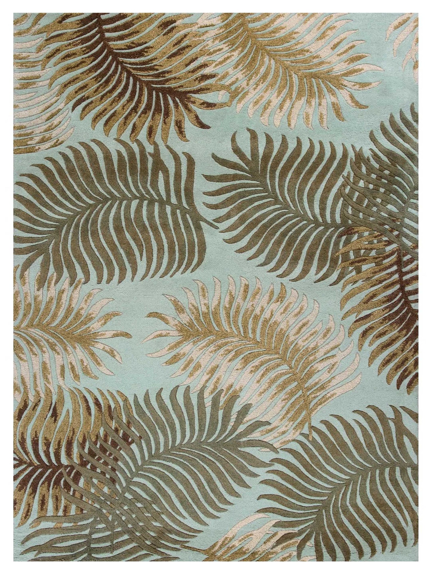 KAS Havana 2612 Aqua Florals & Tropicals Tufted Rug - Rugs - KAS - Atlanta Designer Rugs