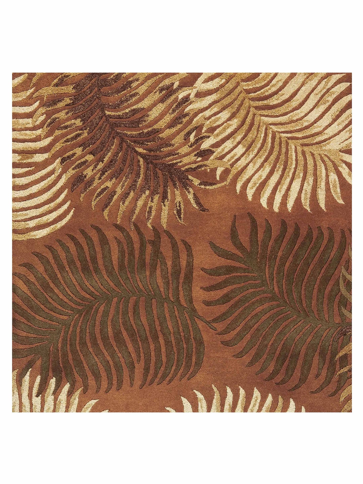 KAS Havana 2623 Rust Florals & Tropicals Tufted Rug - Rugs - KAS - Atlanta Designer Rugs