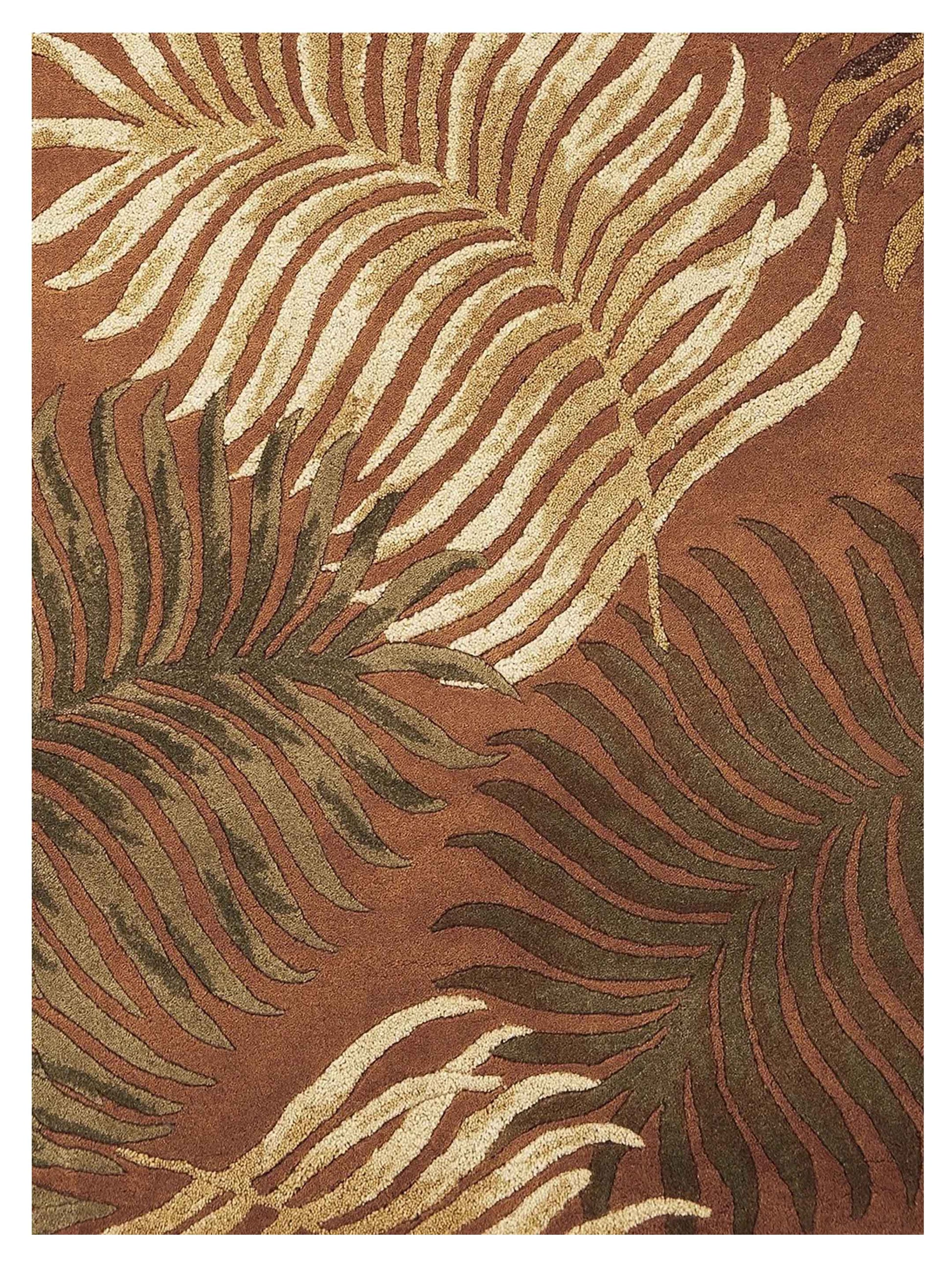 KAS Havana 2623 Rust Florals & Tropicals Tufted Rug - Rugs - KAS - Atlanta Designer Rugs