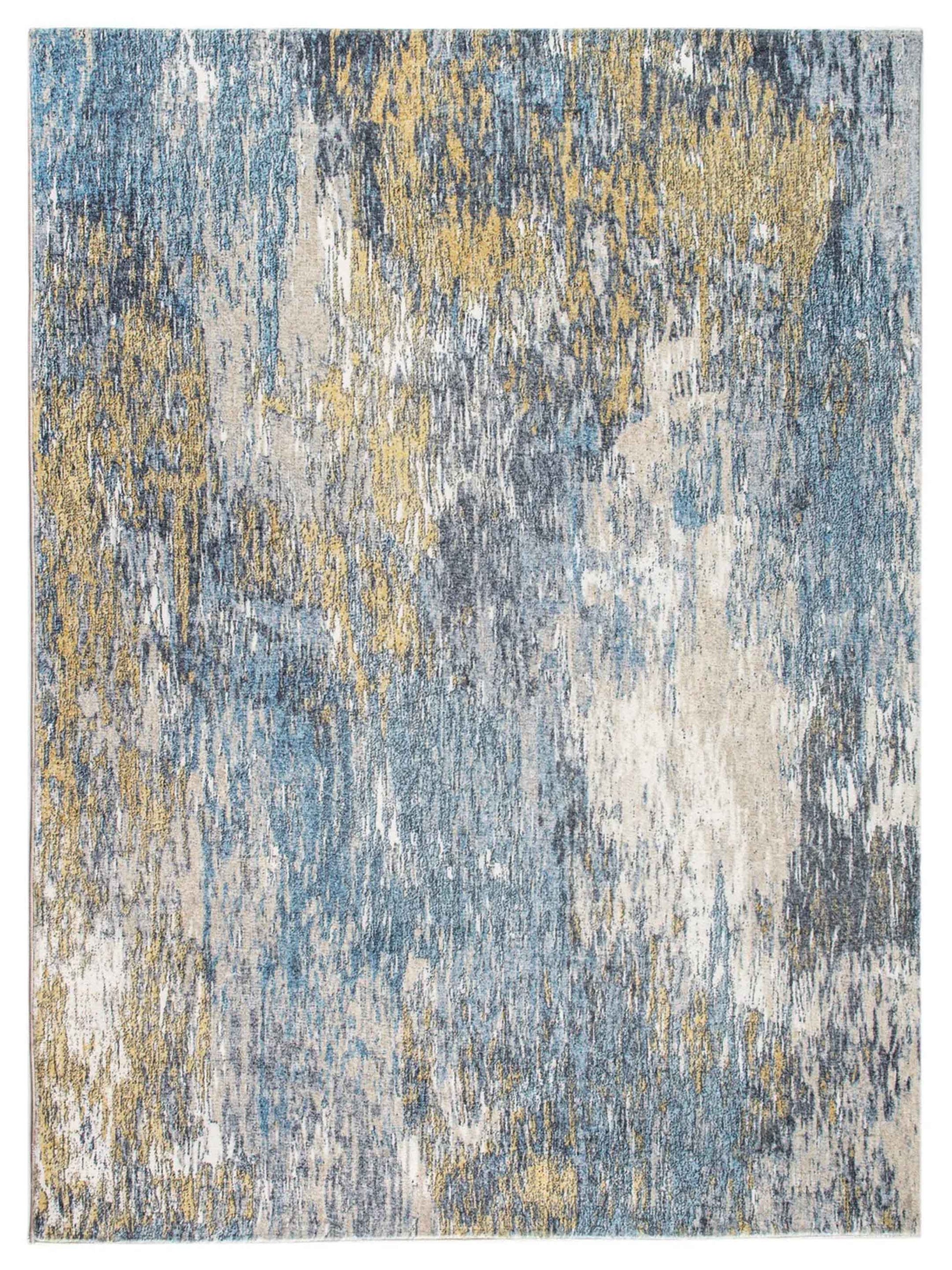 KAS Roxy 2802 Blue Gold Transitional Machinemade Rug - Rugs - KAS - Atlanta Designer Rugs