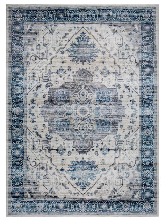 KAS Roxy 2821 Ivory Blue Transitional Machinemade Rug - Rugs - KAS - Atlanta Designer Rugs