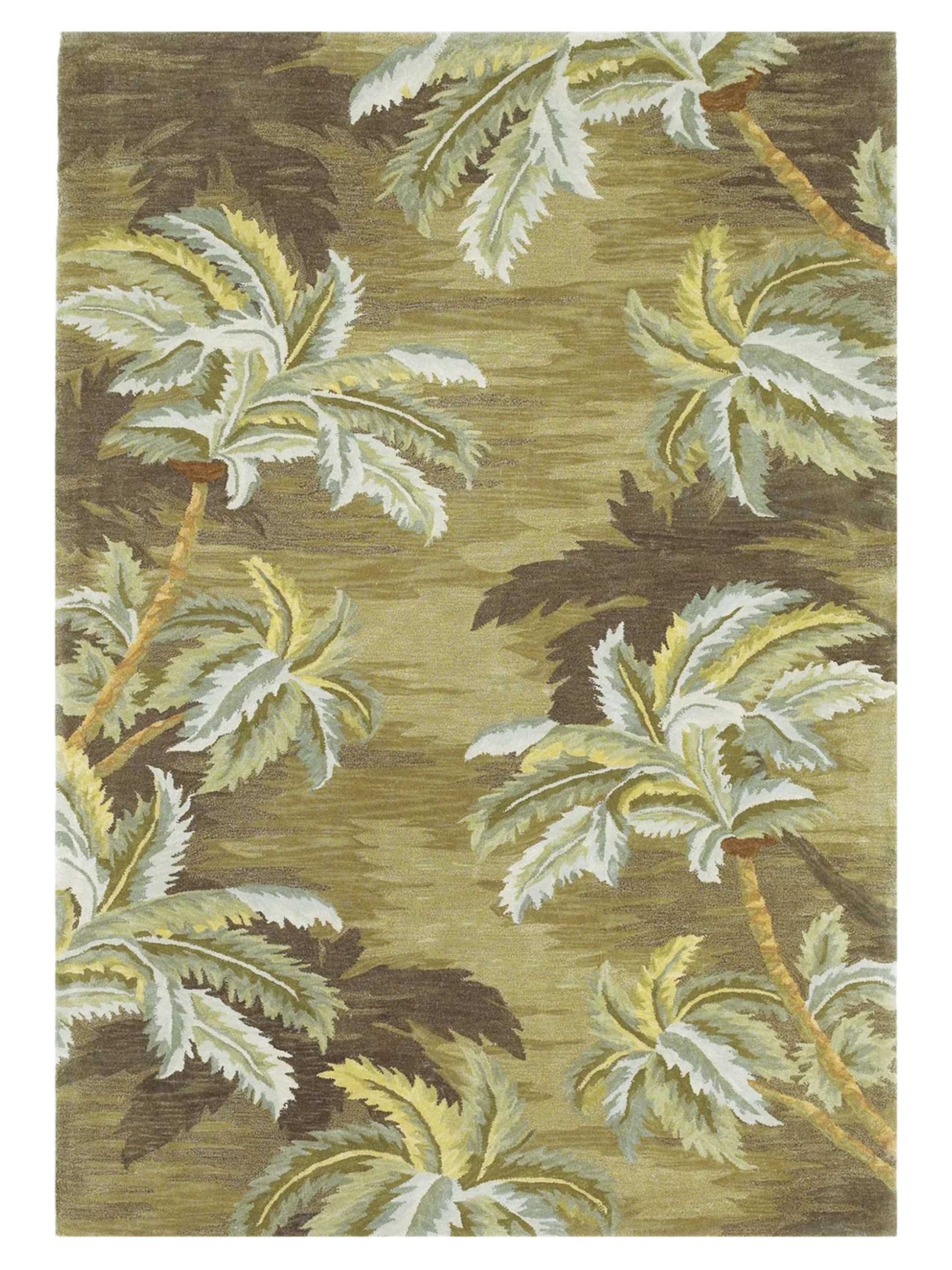 KAS Sparta 3102 Moss Florals & Tropicals Tufted Rug - Rugs - KAS - Atlanta Designer Rugs