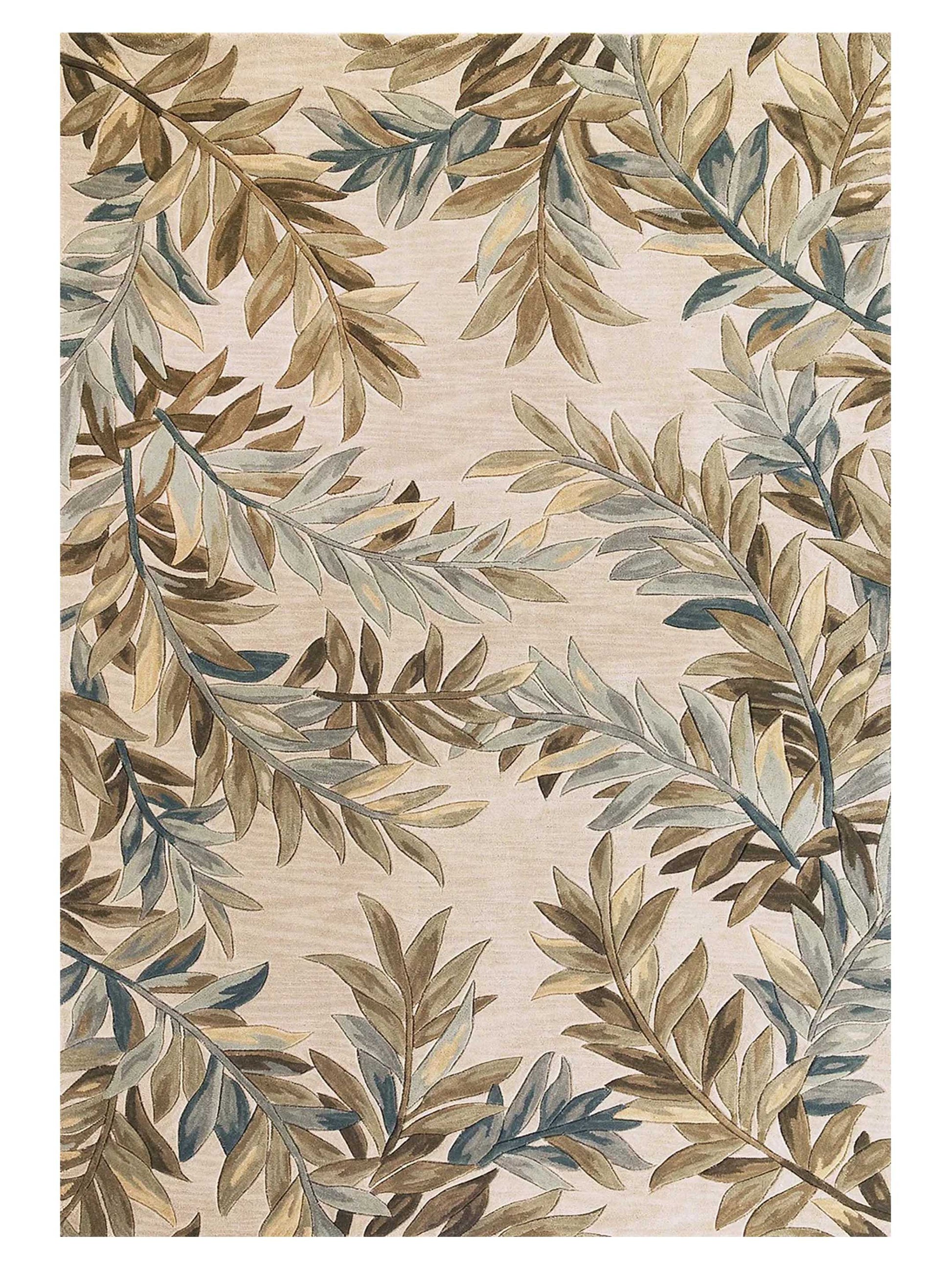 KAS Sparta 3126 Ivory Florals & Tropicals Tufted Rug - Rugs - KAS - Atlanta Designer Rugs