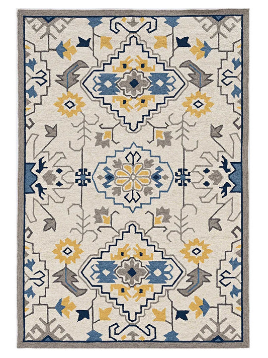 KAS Harbor 4205 Ivory Transitional Knotted Rug - Rugs - KAS - Atlanta Designer Rugs