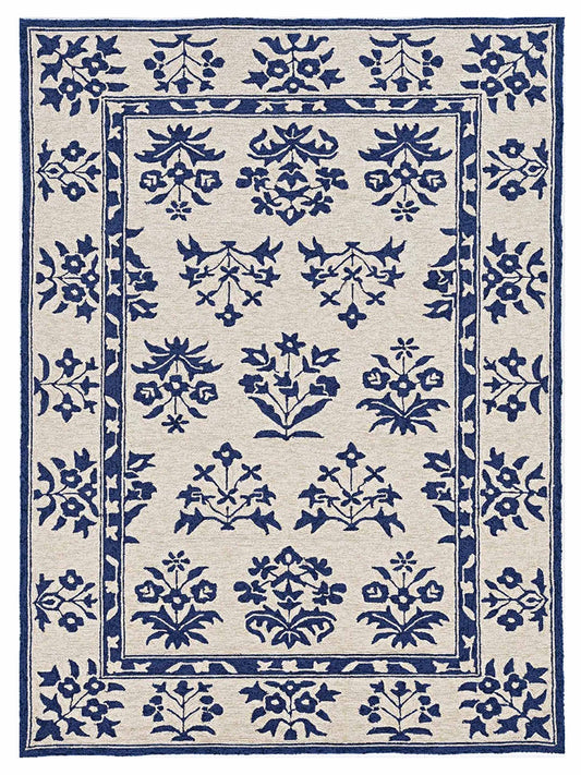 KAS Harbor 4208 Sand Blue Transitional Knotted Rug - Rugs - KAS - Atlanta Designer Rugs