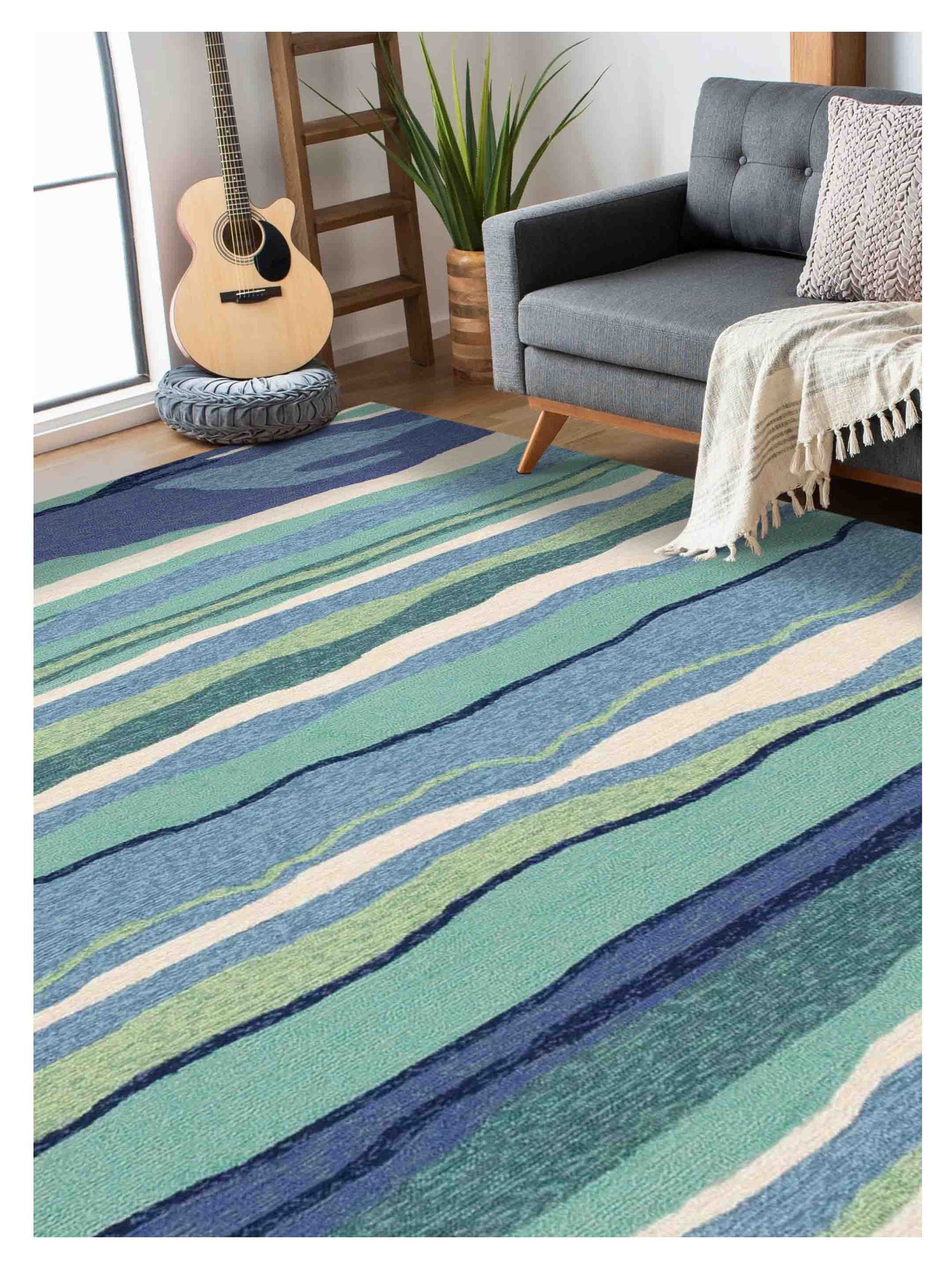 KAS Harbor 4216 Ocean Indoor/Outdoor Knotted Rug - Rugs - KAS - Atlanta Designer Rugs