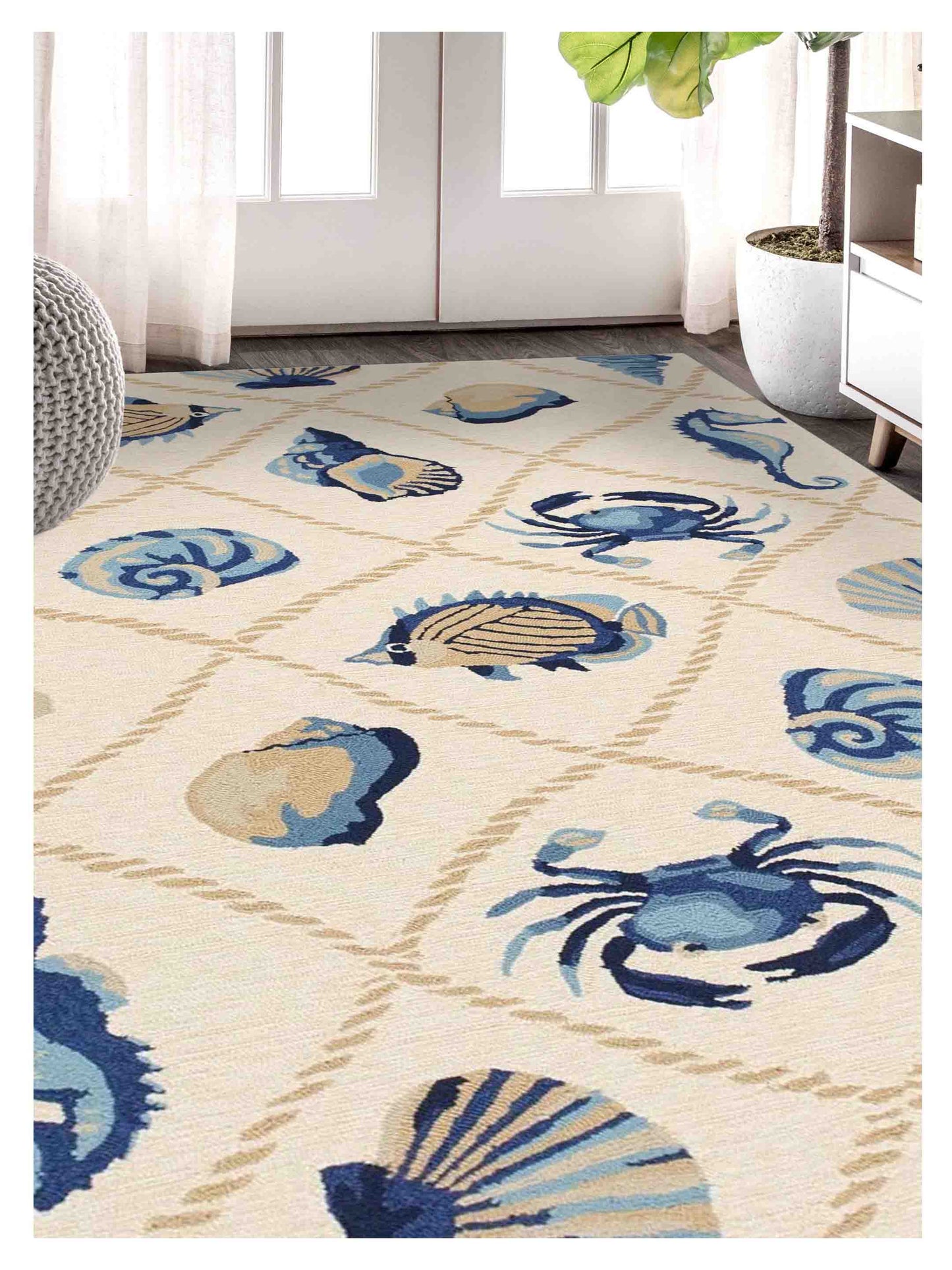 KAS Harbor 4217 Sand Indoor/Outdoor Knotted Rug - Rugs - KAS - Atlanta Designer Rugs