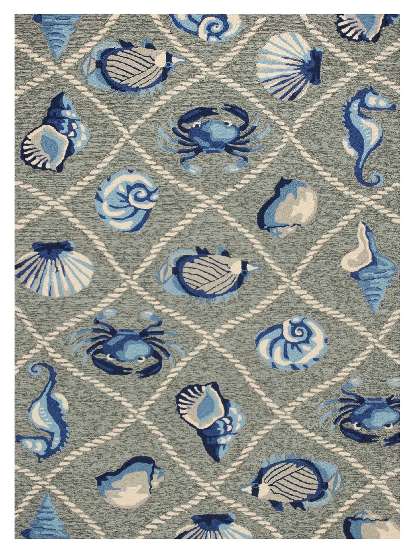 KAS Harbor 4219 Grey Indoor/Outdoor Knotted Rug - Rugs - KAS - Atlanta Designer Rugs