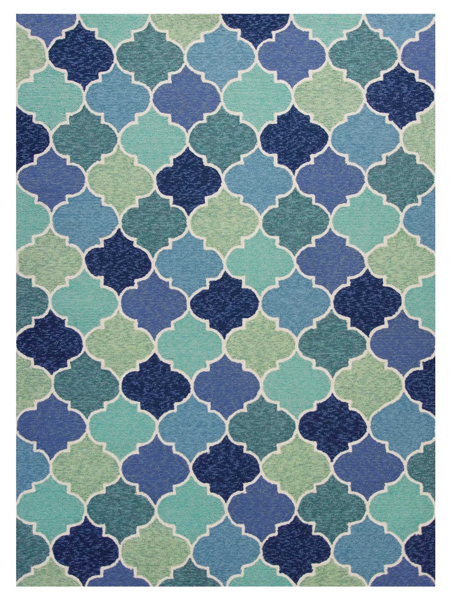 KAS Harbor 4231 Blue Indoor/Outdoor Knotted Rug - Rugs - KAS - Atlanta Designer Rugs