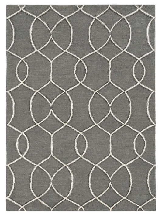 KAS Libby Langdon Upton 4303 Charcoal Transitional Tufted Rug - Rugs - KAS - Atlanta Designer Rugs