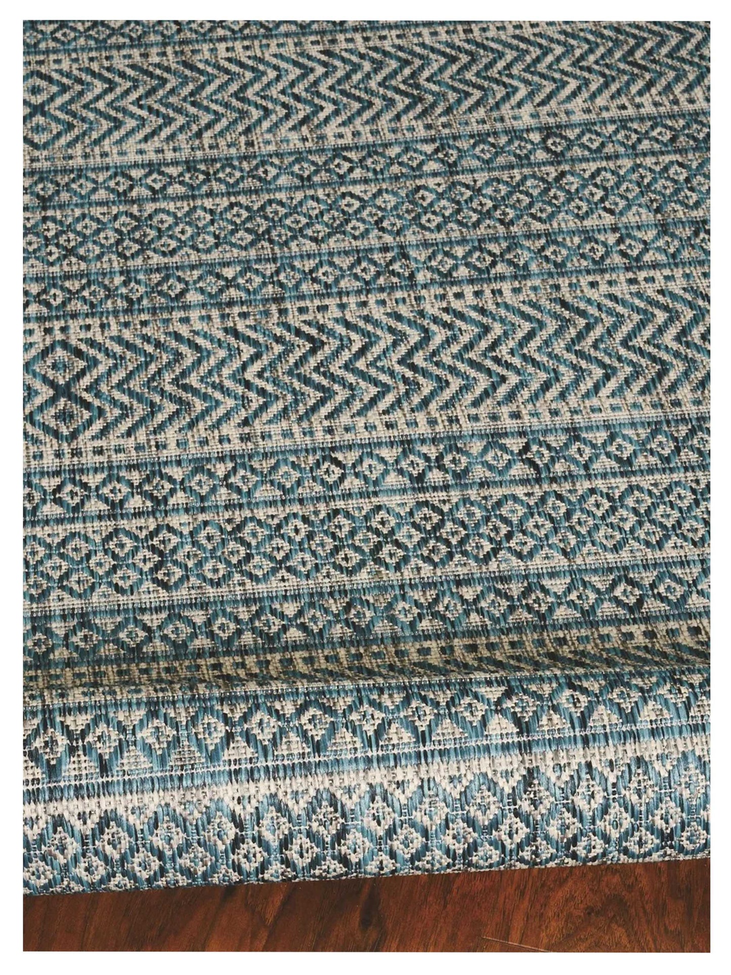 KAS Provo 5755 Teal Indoor/Outdoor Machinemade Rug - Rugs - KAS - Atlanta Designer Rugs