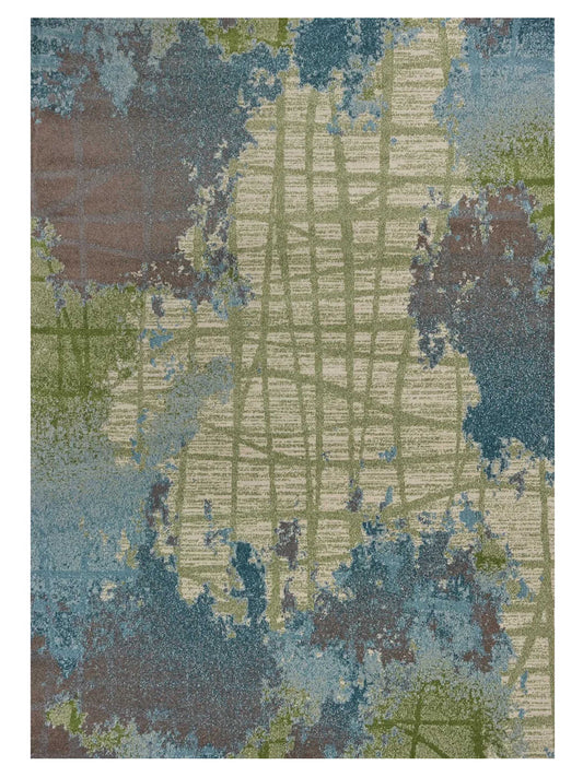 KAS Illusions 6207 Green Blue Transitional Machinemade Rug - Rugs - KAS - Atlanta Designer Rugs