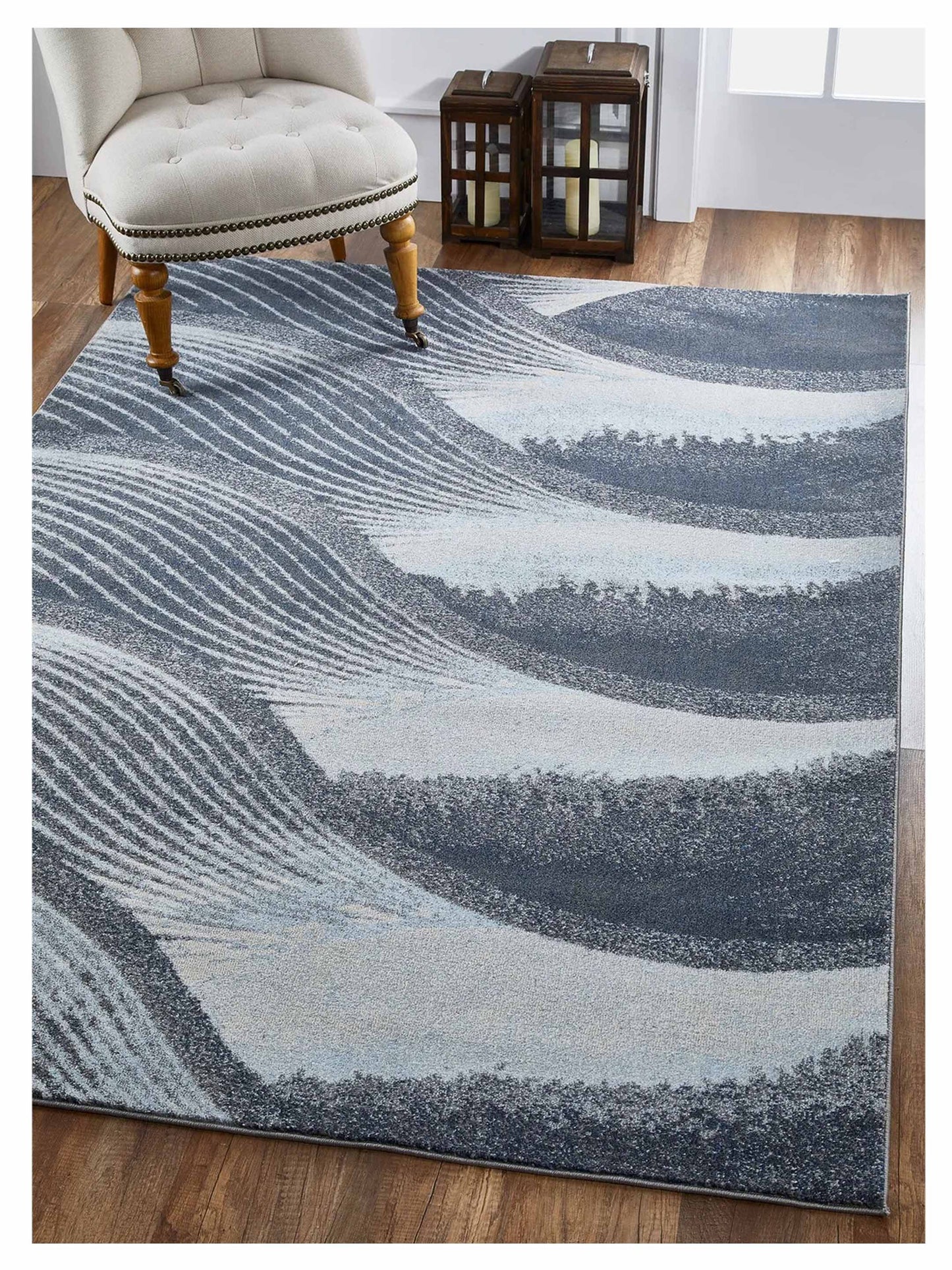 KAS Illusions 6223 Grey Blue Transitional Machinemade Rug - Rugs - KAS - Atlanta Designer Rugs