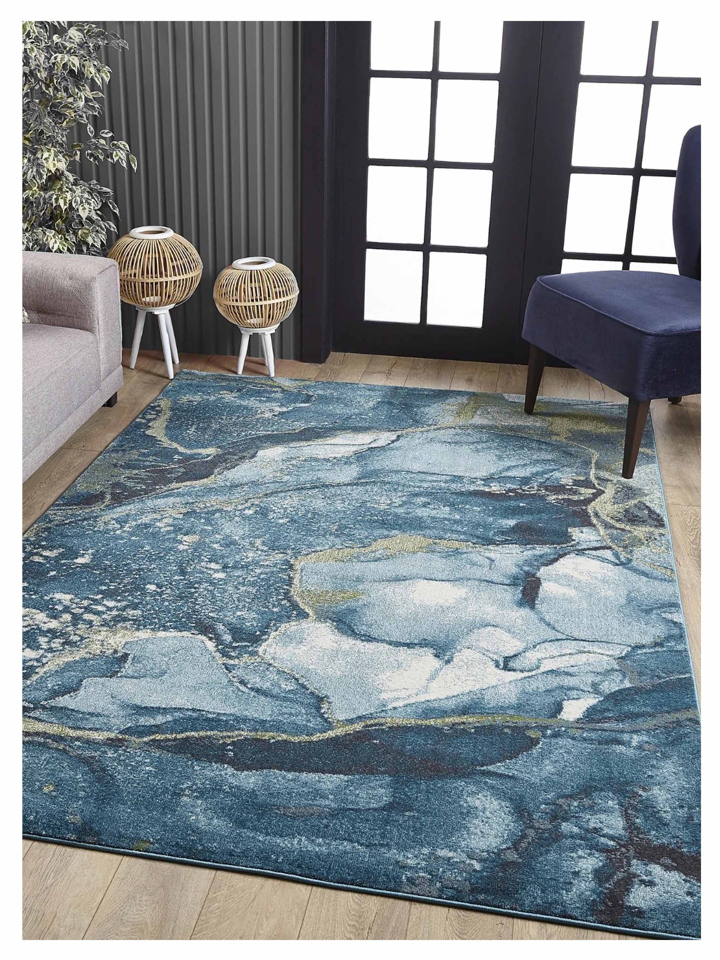 KAS Illusions 6225 Teal Transitional Machinemade Rug - Rugs - KAS - Atlanta Designer Rugs